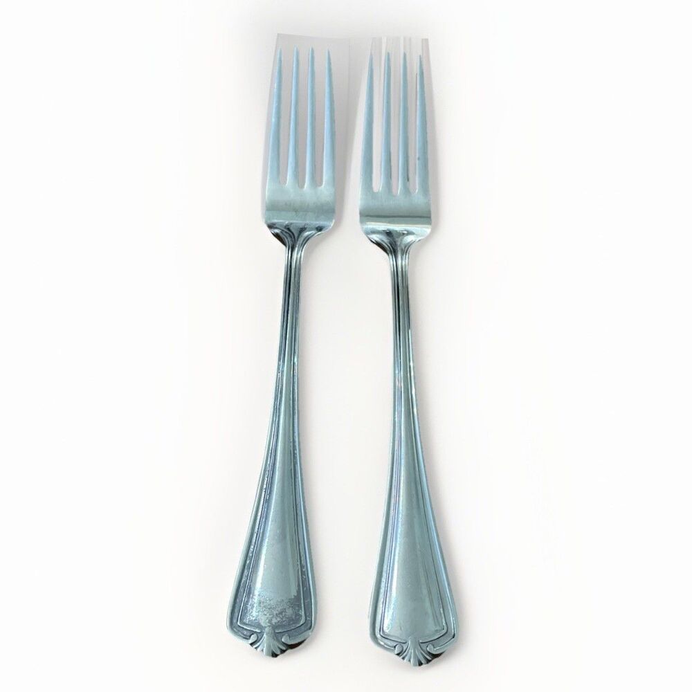 Reed & Barton Lot of 2 Hadley Stainless Dinner Forks 8 1/8" Discontinued
